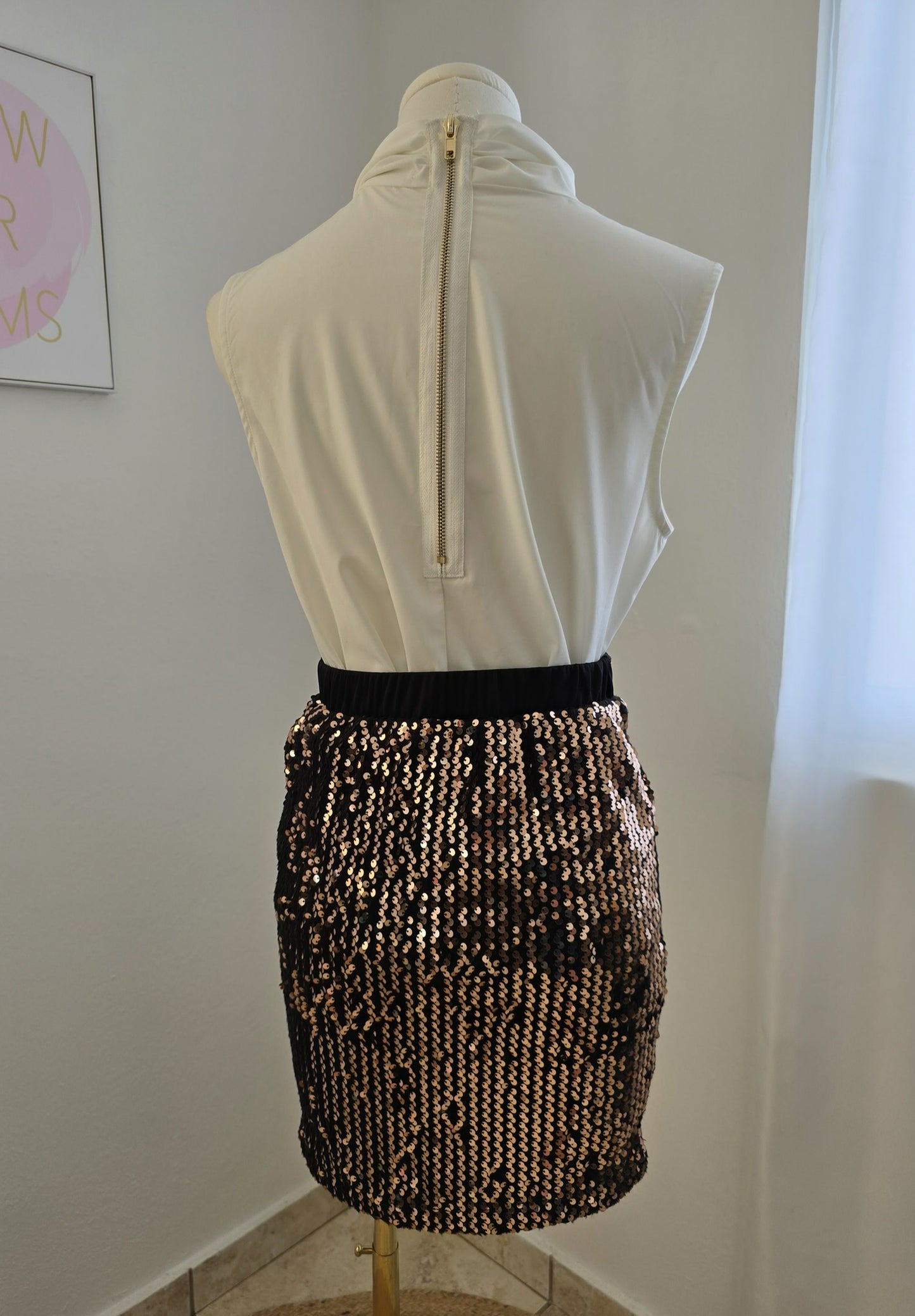 Gold Sequin Skirt