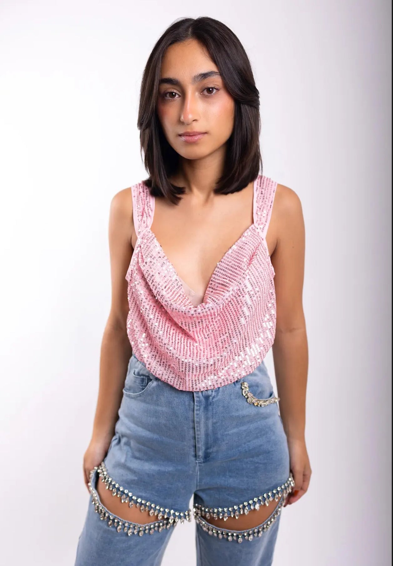 Pink Shirt With Sequins