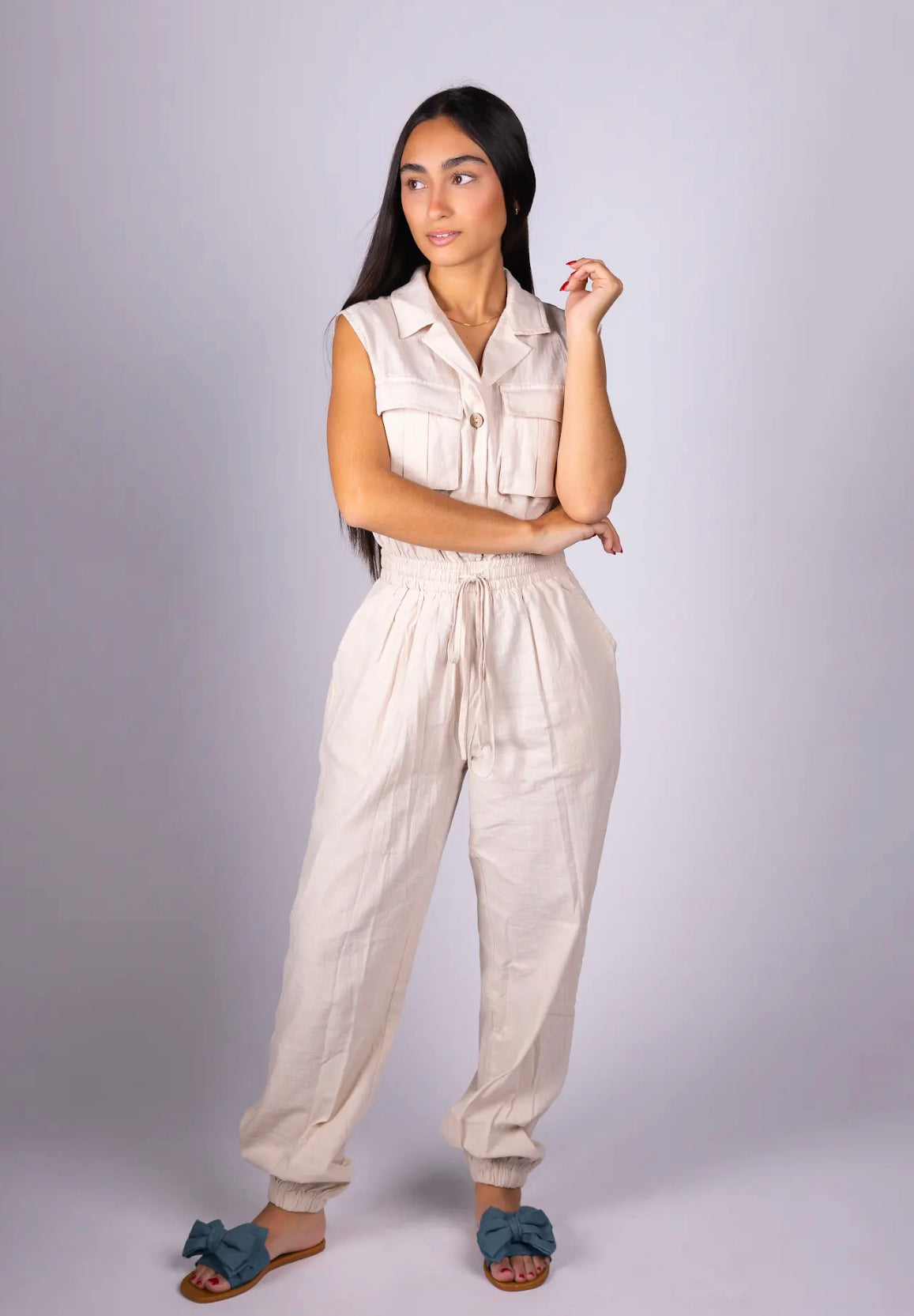 Beige Fashion Jumpsuit