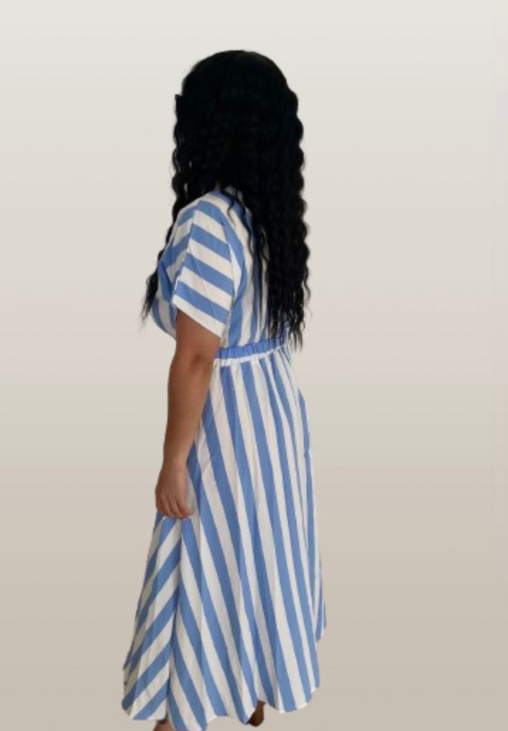 Blue Striped Dress