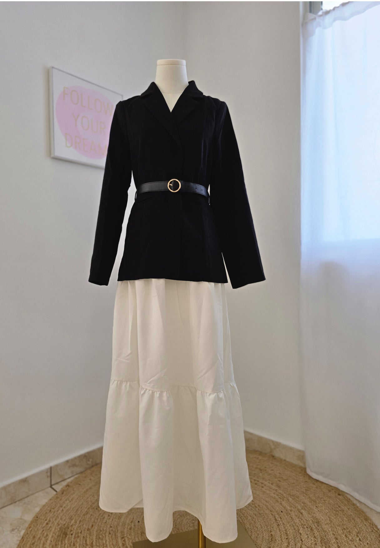 Black Blazer With Belt