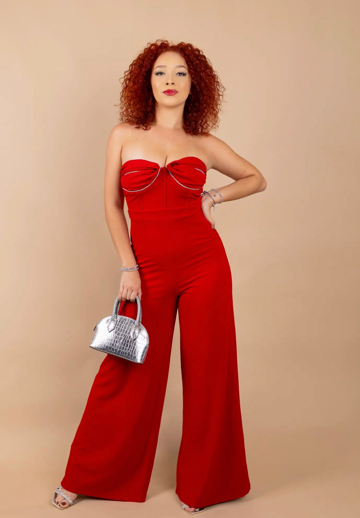 Red Fashion Jumpsuit