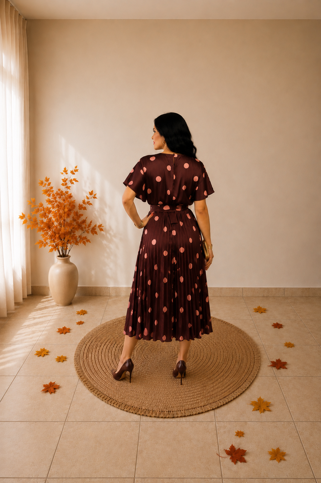 Midi Polka Dot Dress