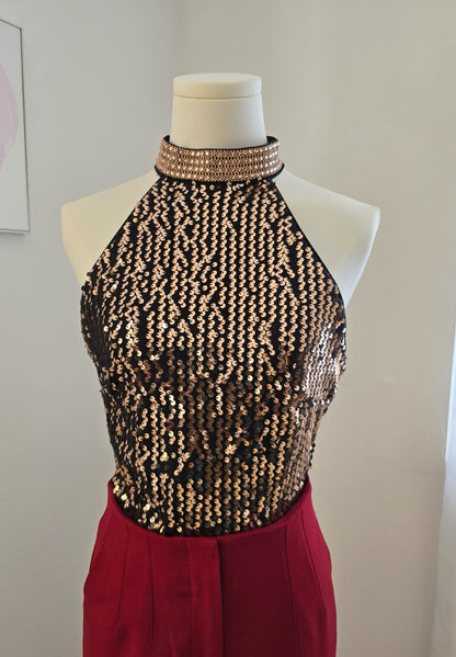 Gold Sequins Top