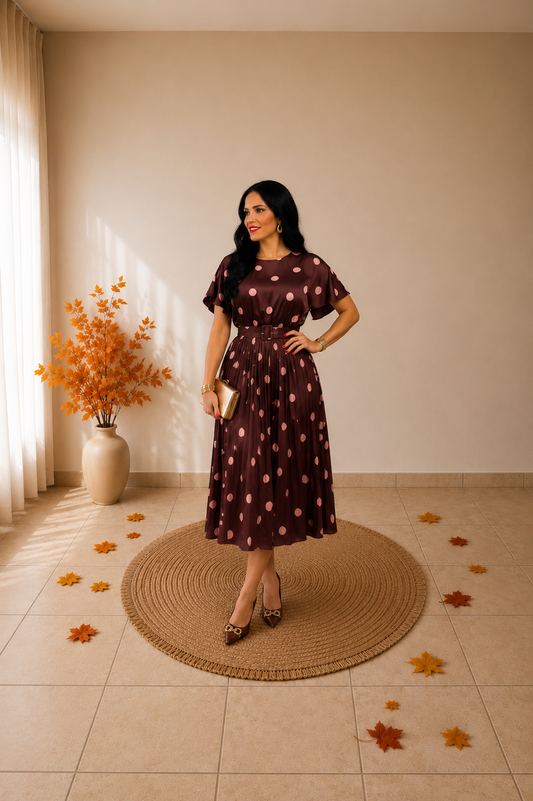 Midi Polka Dot Dress