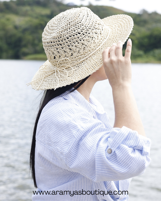 Crochet Straw Hat