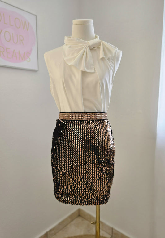 Gold Sequin Skirt
